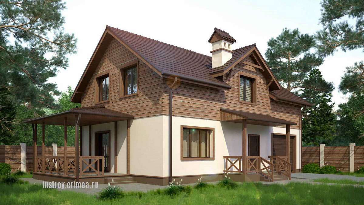 Строительство двухэтажного дома 450 м.кв с террасой - цена: от 22500 руб.